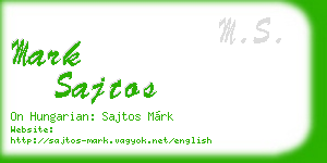 mark sajtos business card